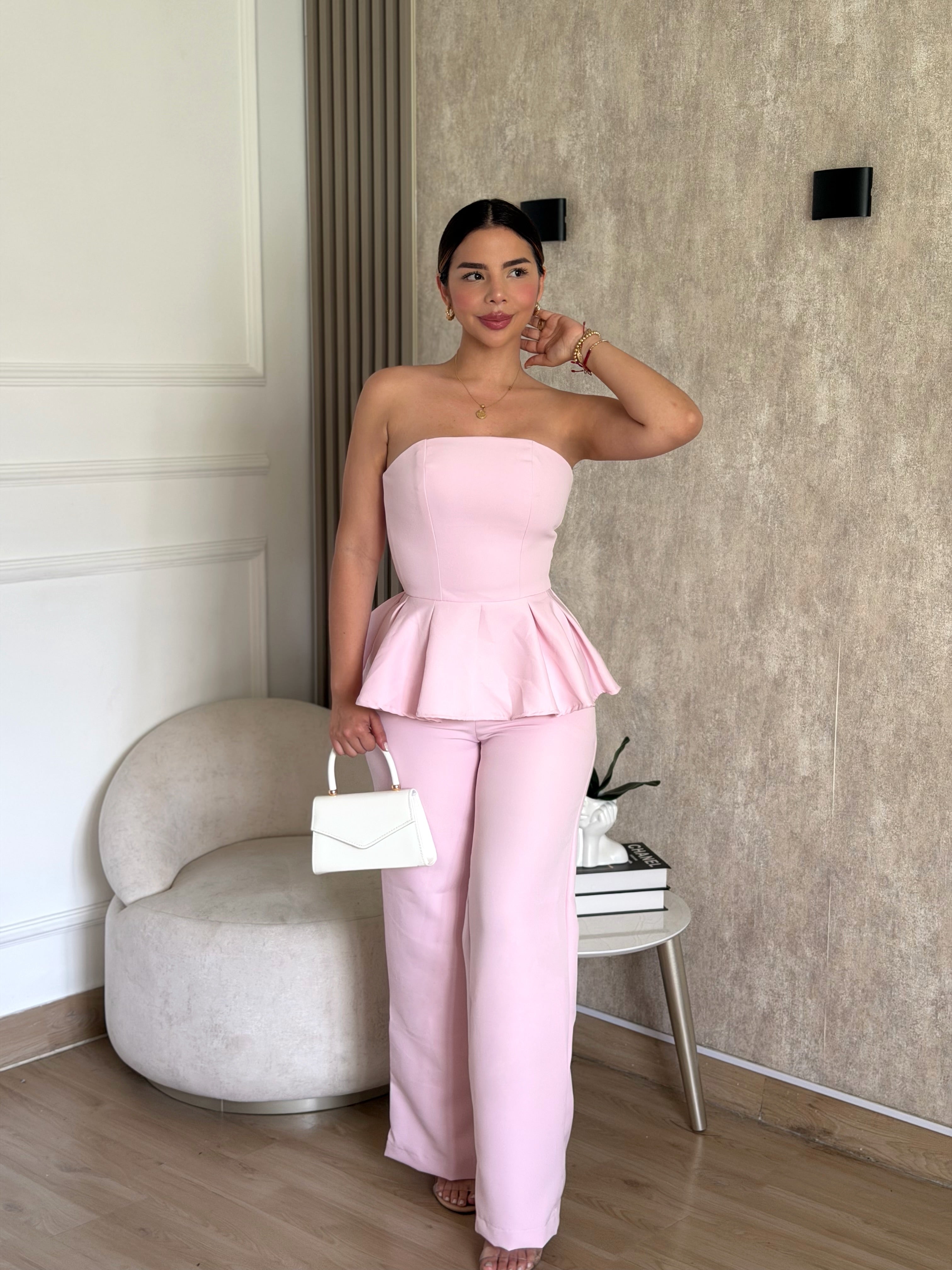 Set Alina Blusa Rosa Pastel