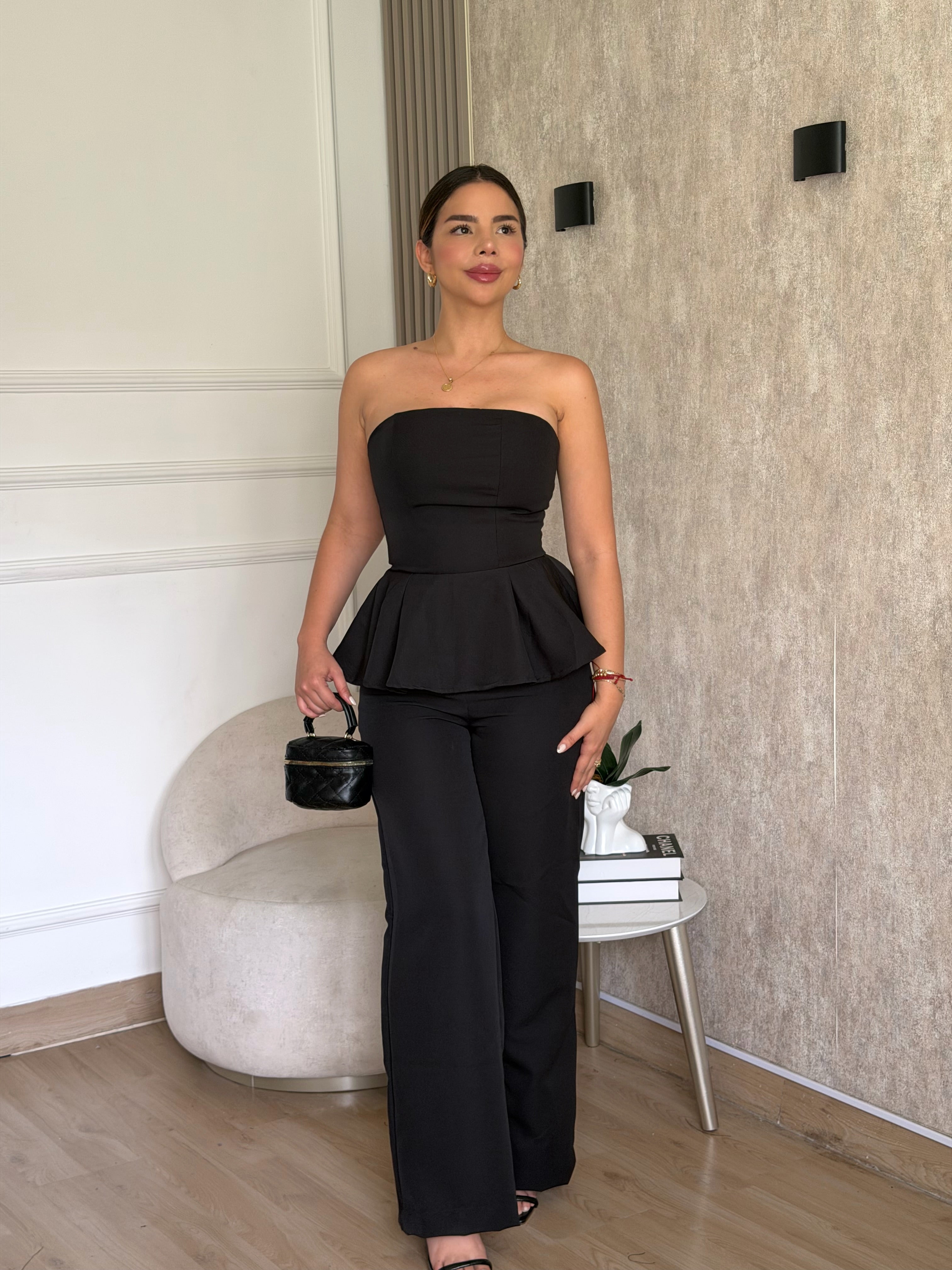Set Alina Blusa Pantalón Negro